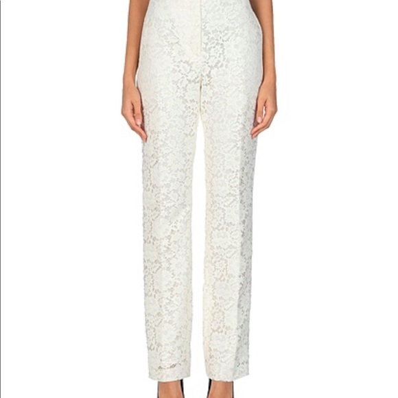 CALVIN KLEIN Ivory lined lace pants black stripes - Picture 11 of 11